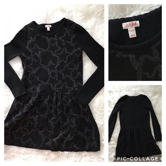 girls black sweater dress